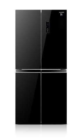 SHARP Refrigerator 4 Doors 560 Liter Glass Doors Black